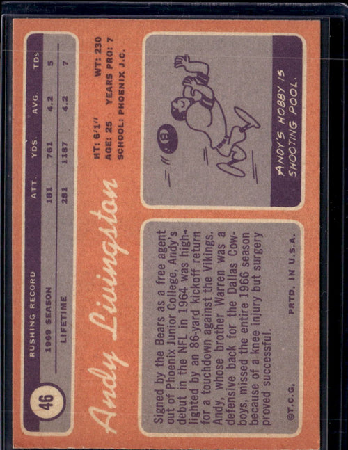 1970 Topps Andy Livingston #46