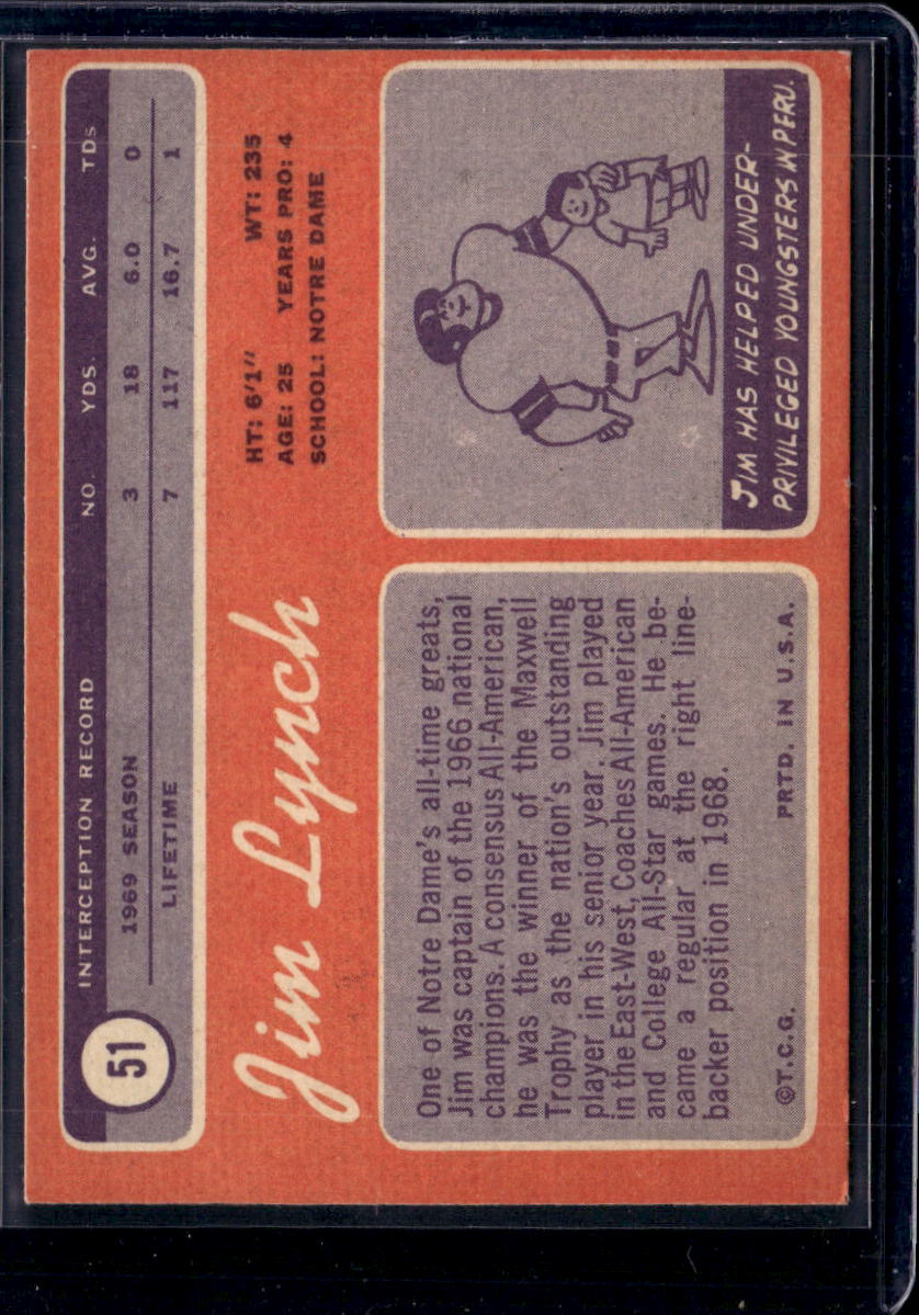 1970 Topps Jim Lynch #51