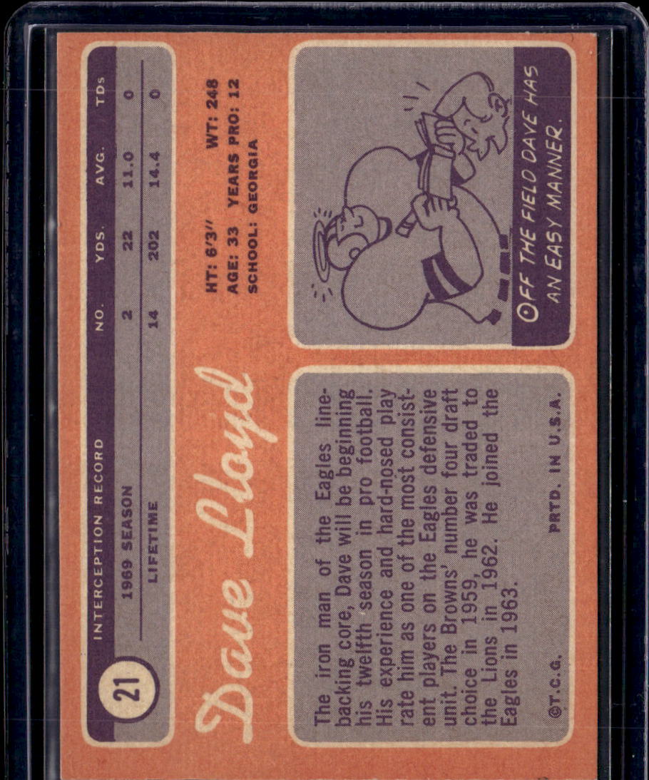 1970 Topps Dave Lloyd #21