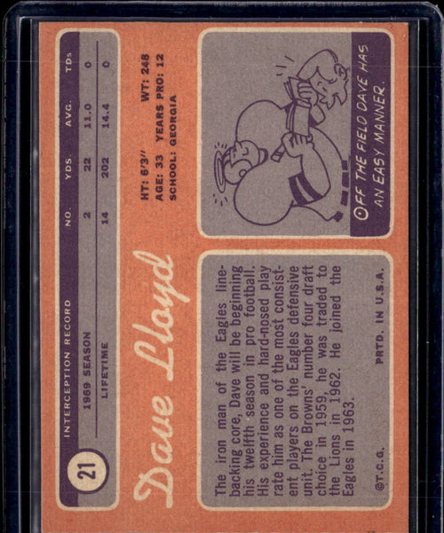 1970 Topps Dave Lloyd #21