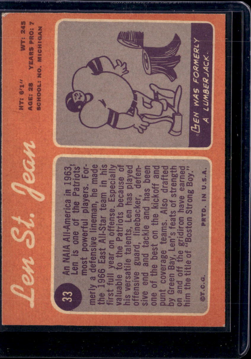 1970 Topps Len St. Jean #33