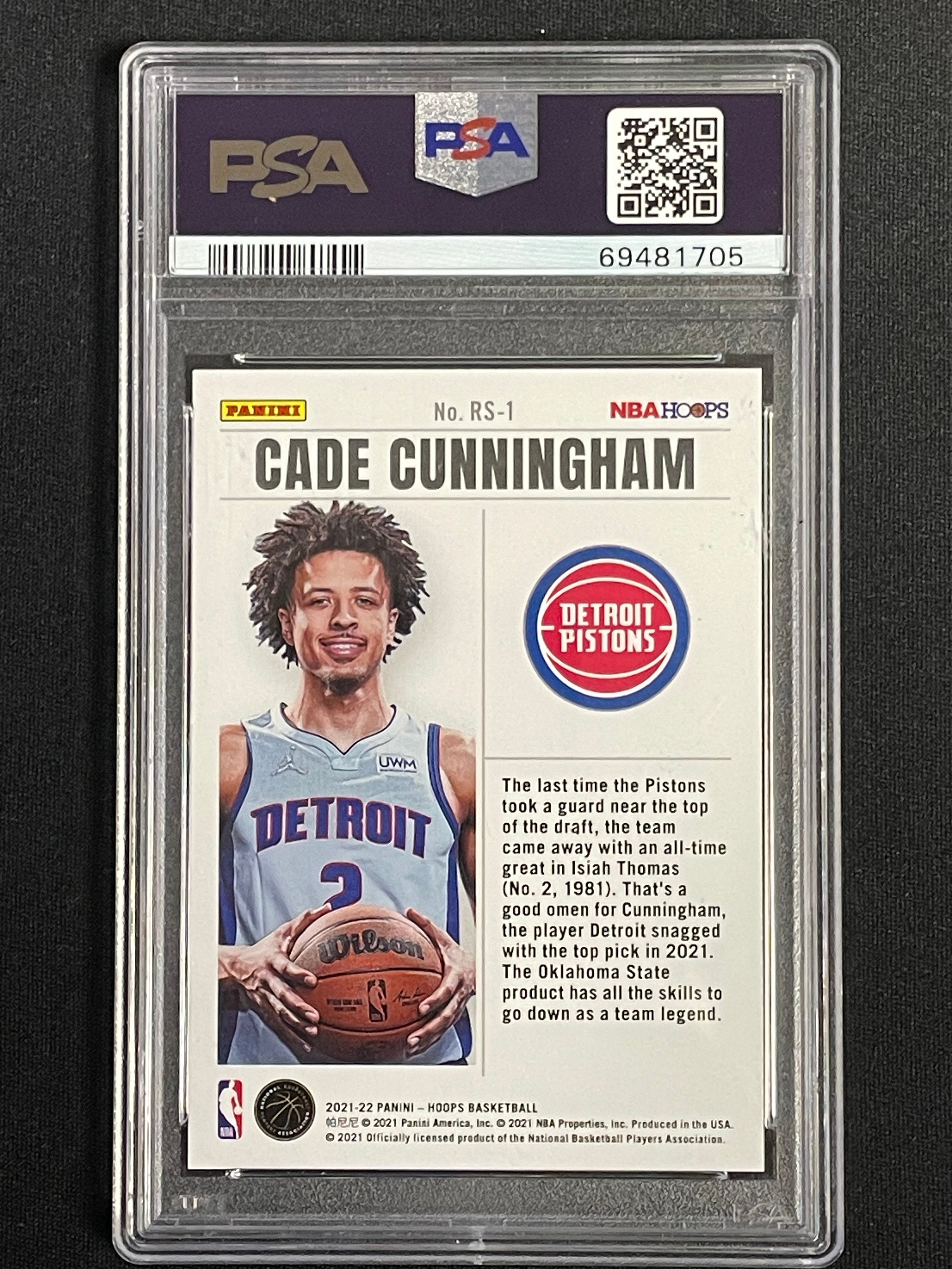 2021 Panini NBA Hoops Rookie Special Cade Cunningham #RS1 PSA 9