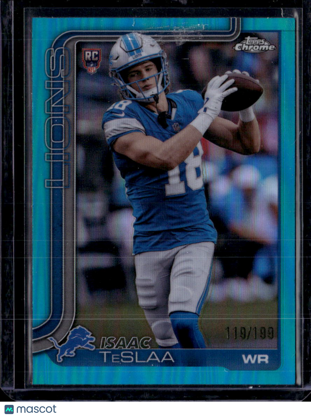 2025 Topps Chrome Isaac TeSlaa #320 Blue Refractor /199 RC
