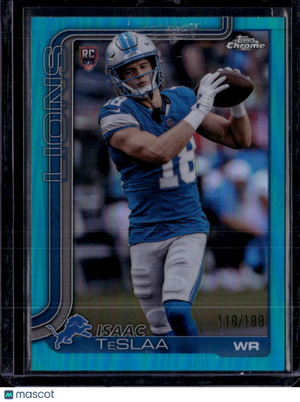 2025 Topps Chrome Isaac TeSlaa #320 Blue Refractor /199 RC