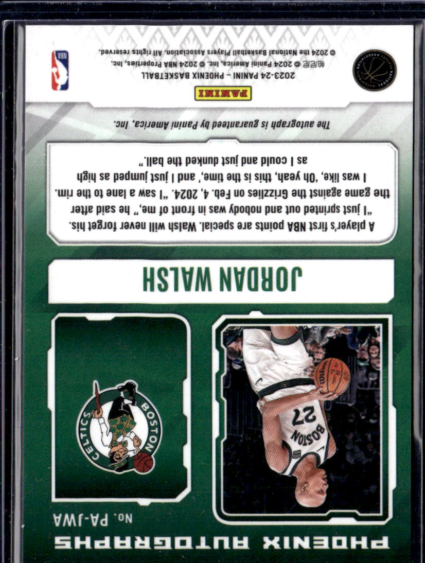 2024 Panini Phoenix Phoenix Autographs Jordan Walsh #PA-JWA RC