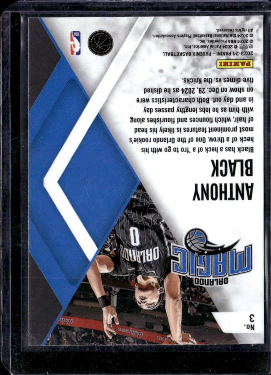 2024 Panini Phoenix Instant Phenom Anthony Black #3 RC