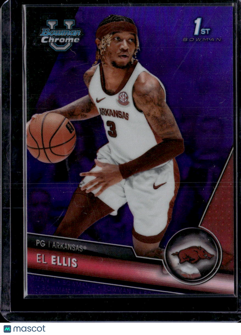 2024 Bowman Chrome University El Ellis #82 Purple Refractor