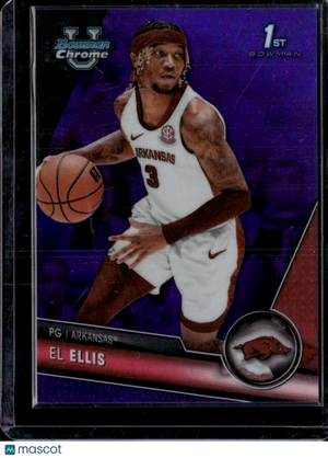 2024 Bowman Chrome University El Ellis #82 Purple Refractor
