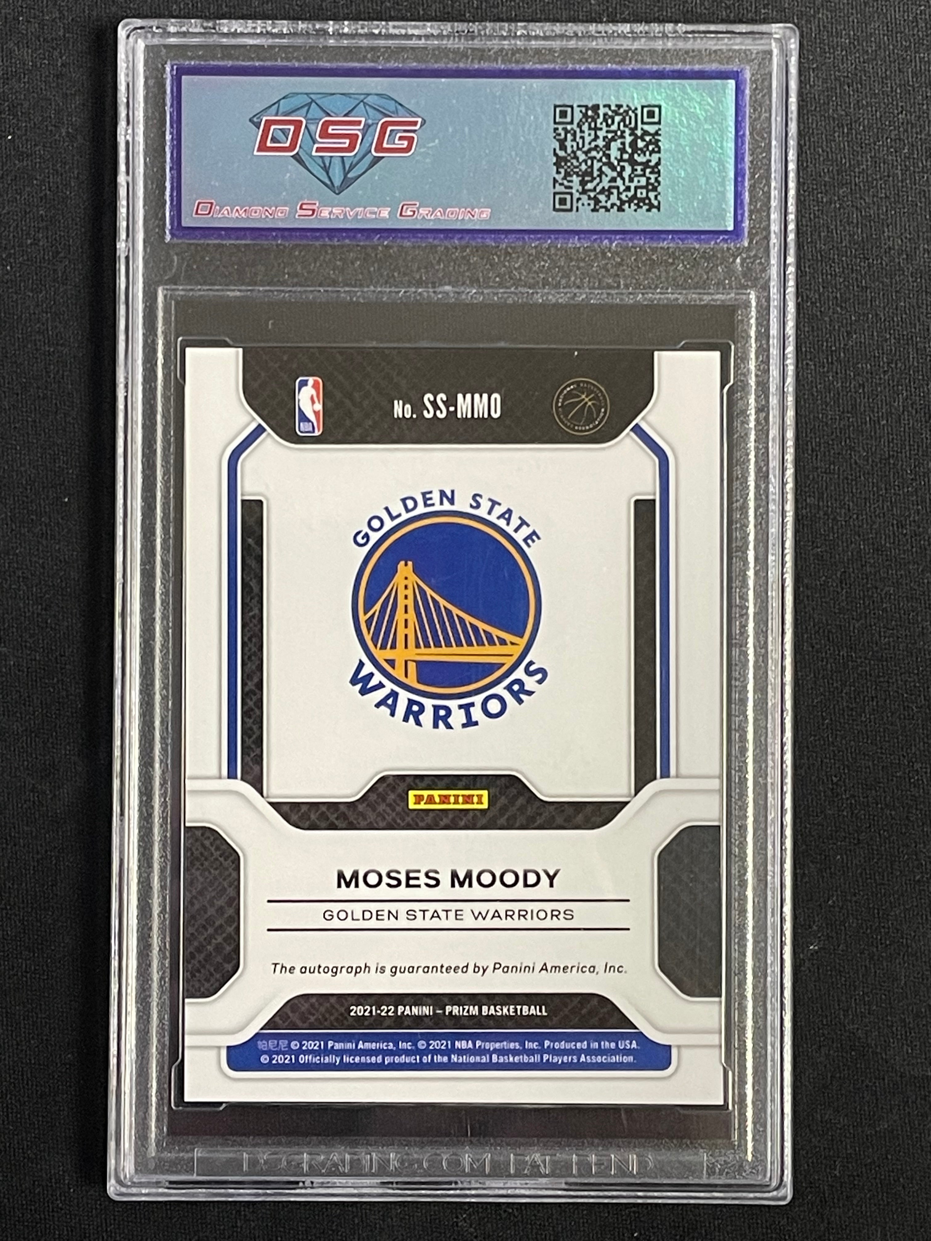 2021-22 Panini Prizm Moses Moody -MMO Signatures DSG 10 Panini Authentic Auto 10