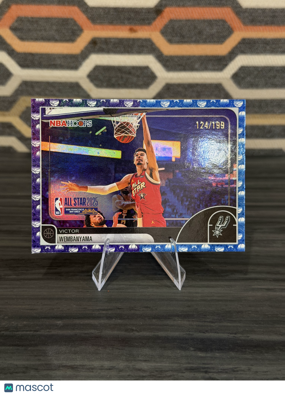 2024 Topps NBA Hoops Victor Wembanyama #289 Blue Prizm /199