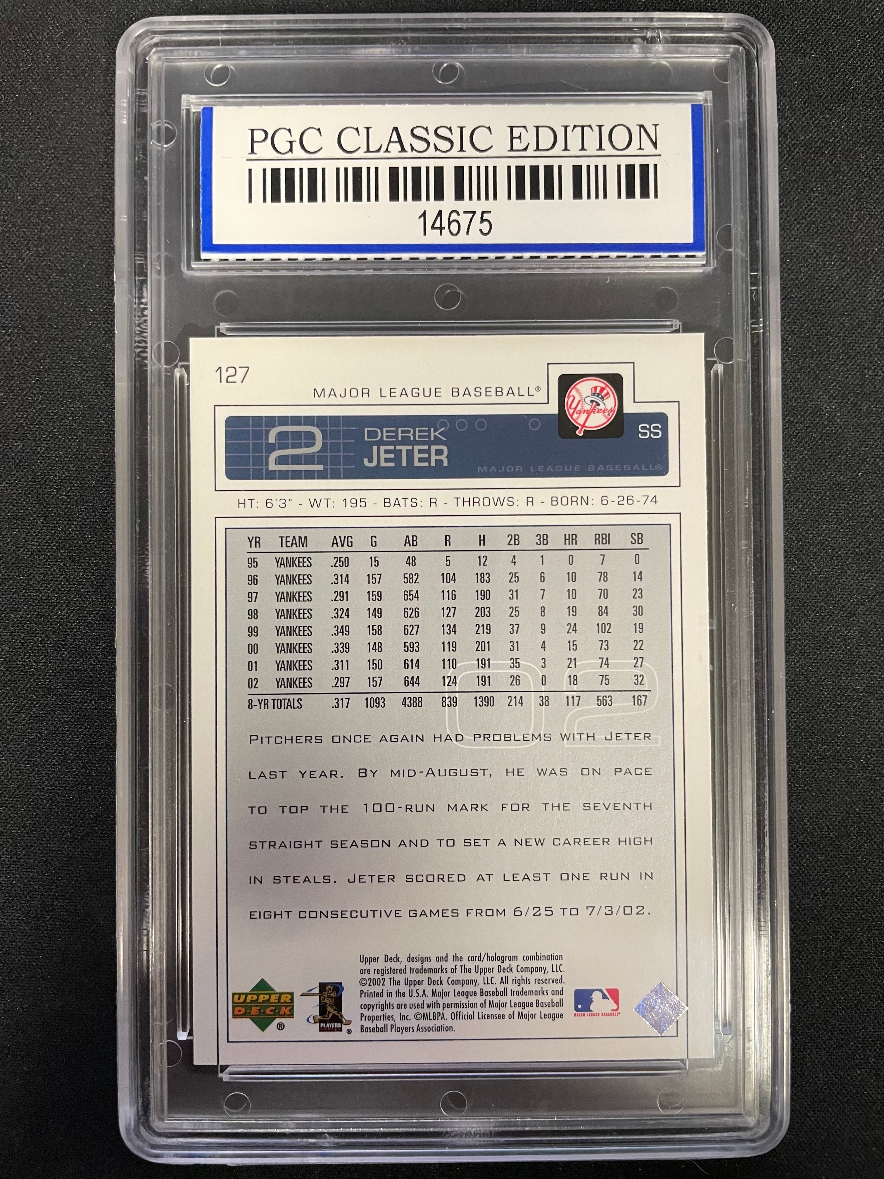 2003 Upper Deck Derek Jeter #127 Premier Grading 10