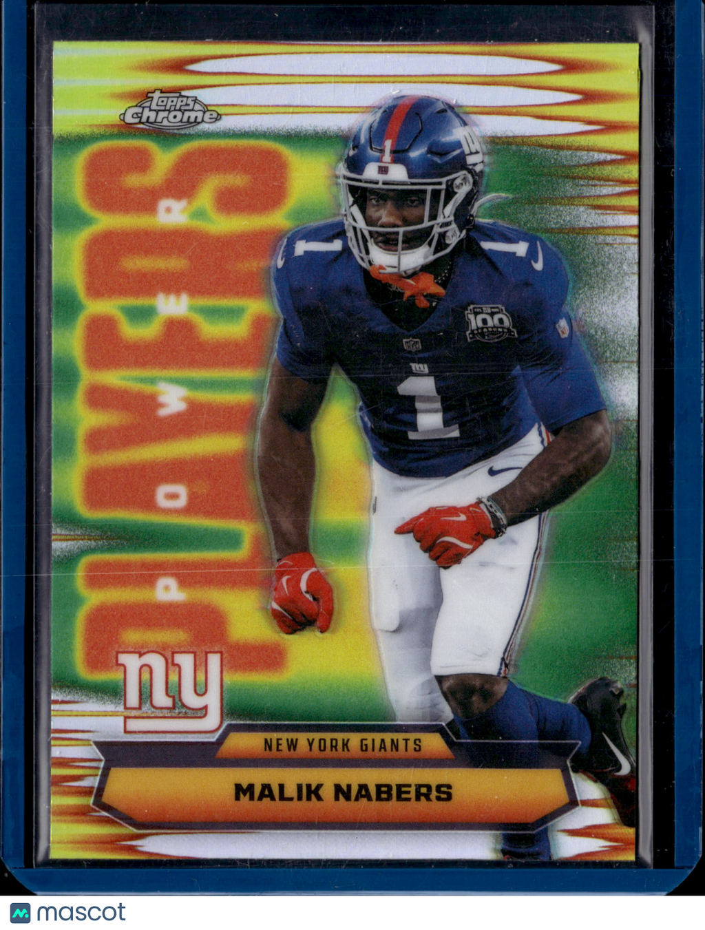 2025 Topps Chrome Football Malik Nabers #PP-25 Refractor