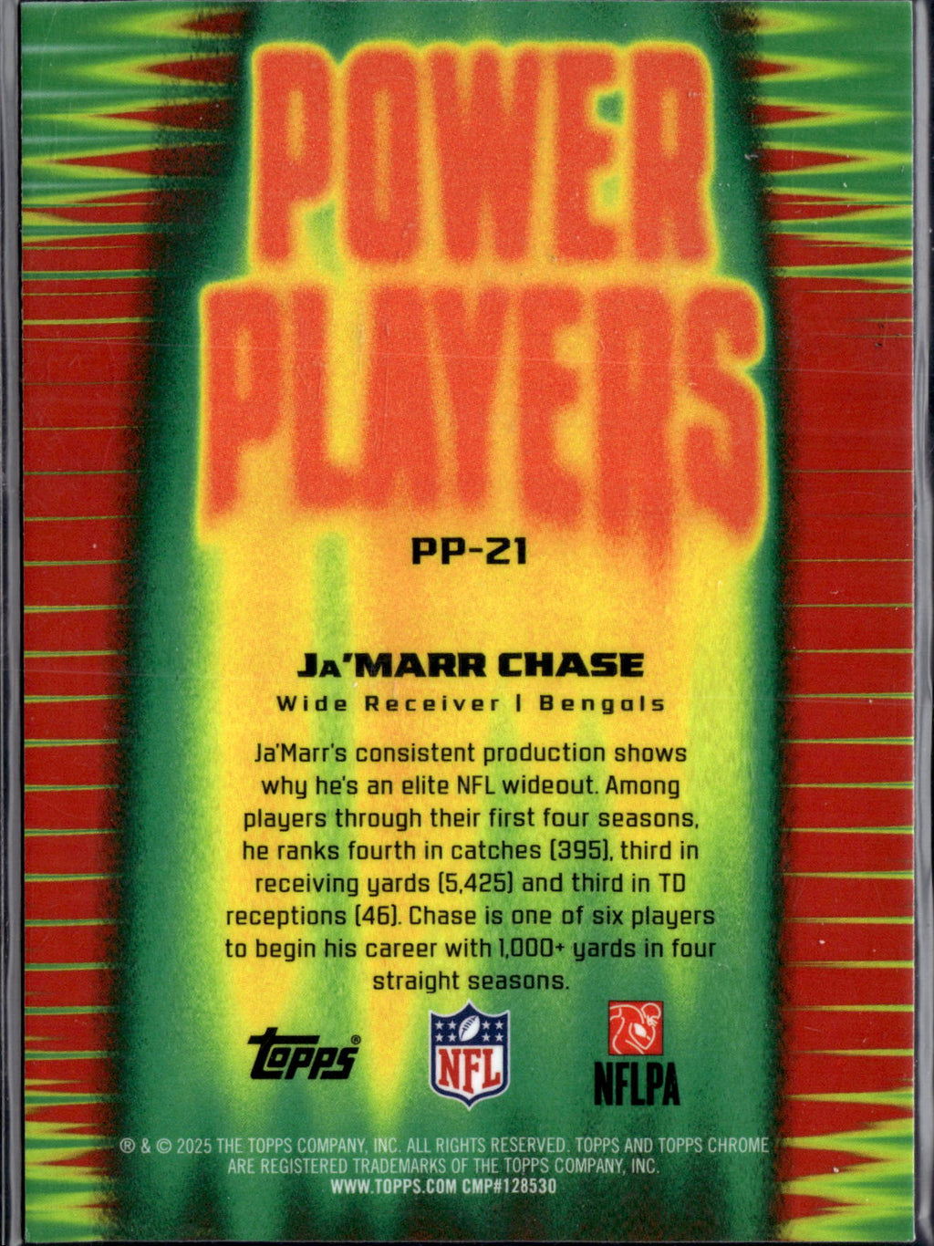 2025 Topps Chrome Football Ja'Marr Chase #PP-21