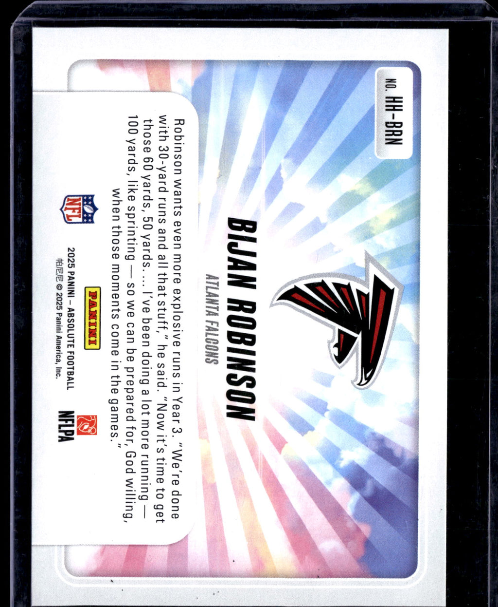 2025 Topps Chrome Football Bijan Robinson #HH-BRN
