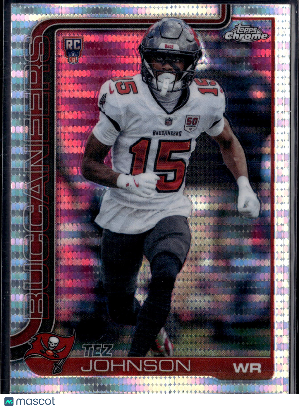 2025 Topps Chrome Football Tez Johnson #342 Prizm RC