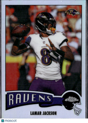 1975 2025 Topps Chrome Football Lamar Jackson #1975-3 Refractor