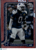 2025 Topps Chrome Football DeMarvion Overshown #78 Red Football Texture
