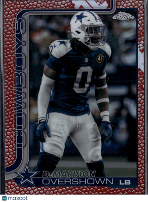 2025 Topps Chrome Football DeMarvion Overshown #78 Red Football Texture