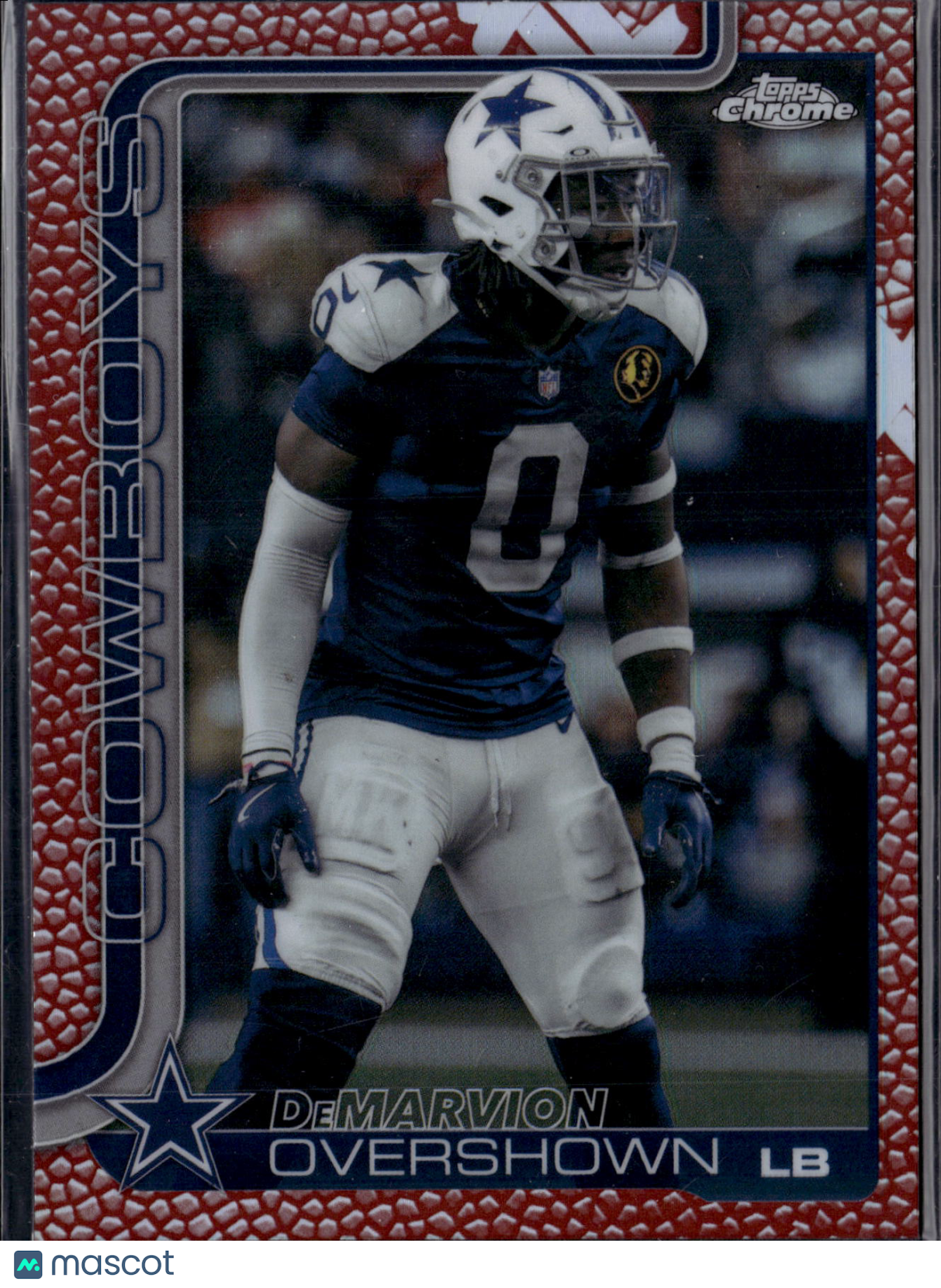 2025 Topps Chrome Football DeMarvion Overshown #78 Red Football Texture