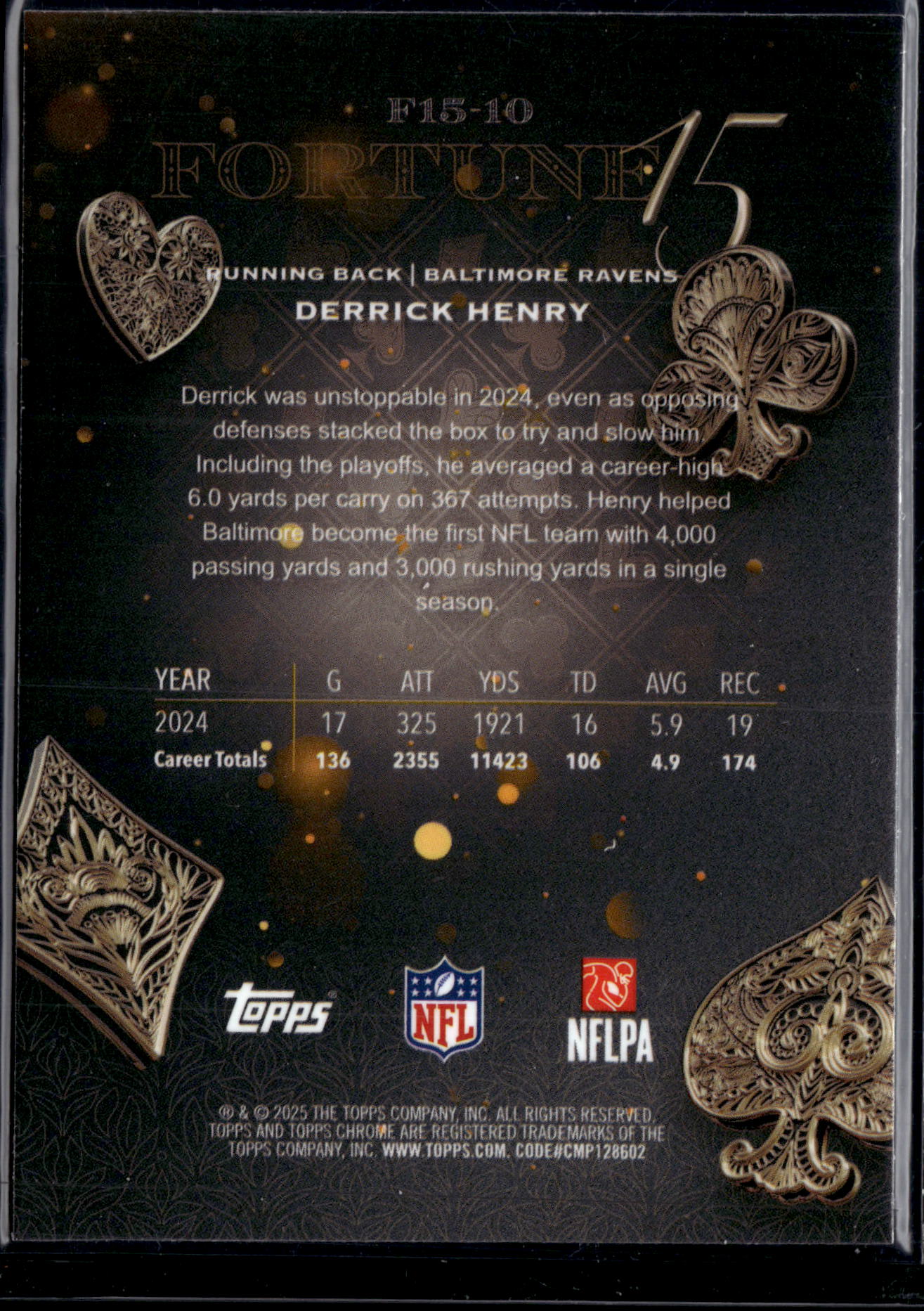 2025 Topps Chrome Football Derrick Henry #F15-10