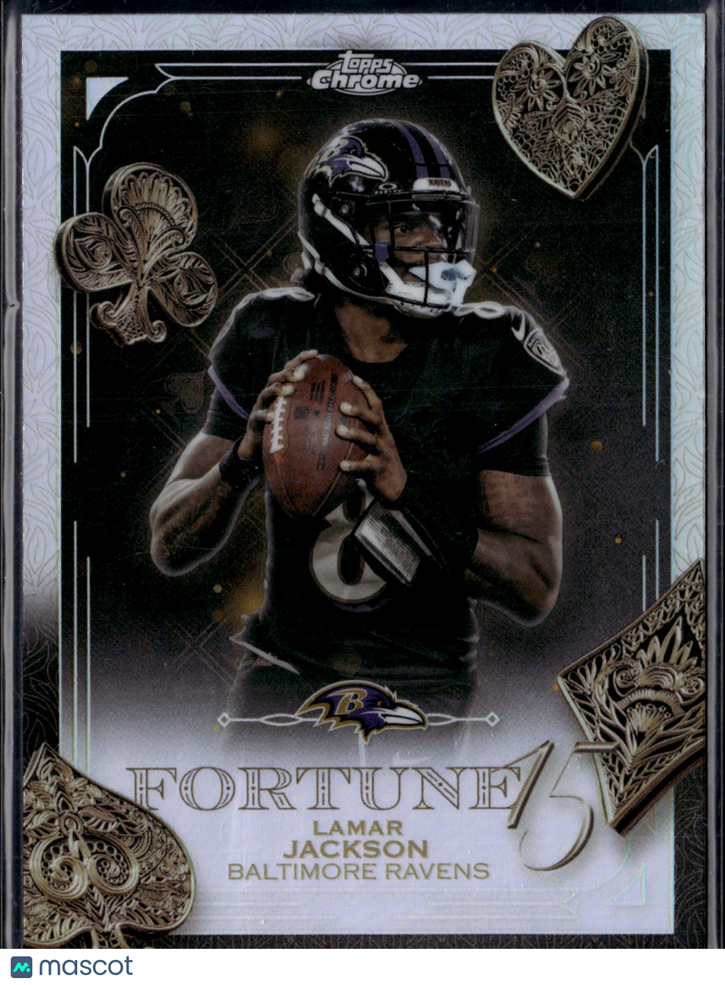 2025 Topps Chrome Football Lamar Jackson #F15-1 Refractor