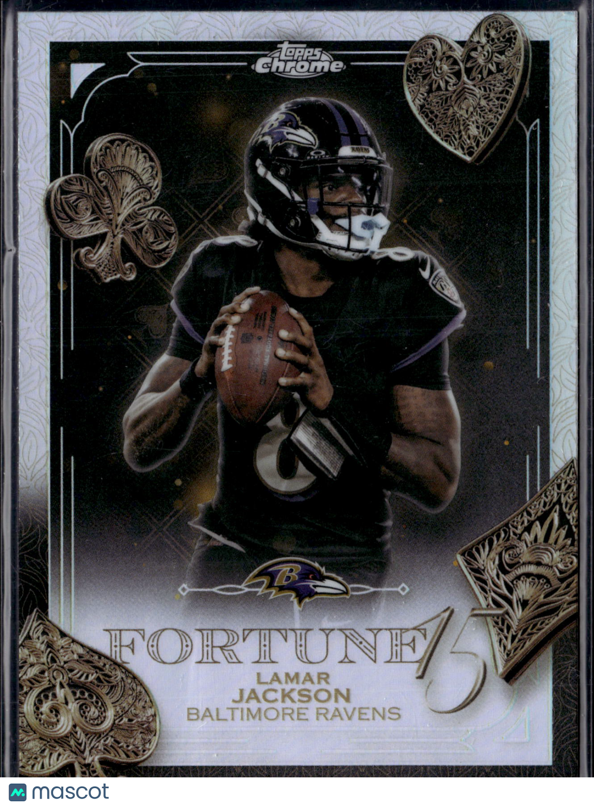 2025 Topps Chrome Football Lamar Jackson #F15-1 Refractor