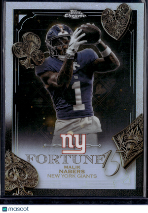 2025 Topps Chrome Football Malik Nabers #F15-18 Refractor