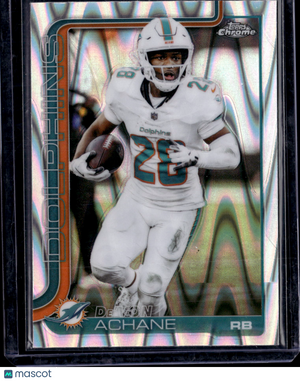 2025 Topps Chrome Football De'Von Achane #188 Wave Refractor
