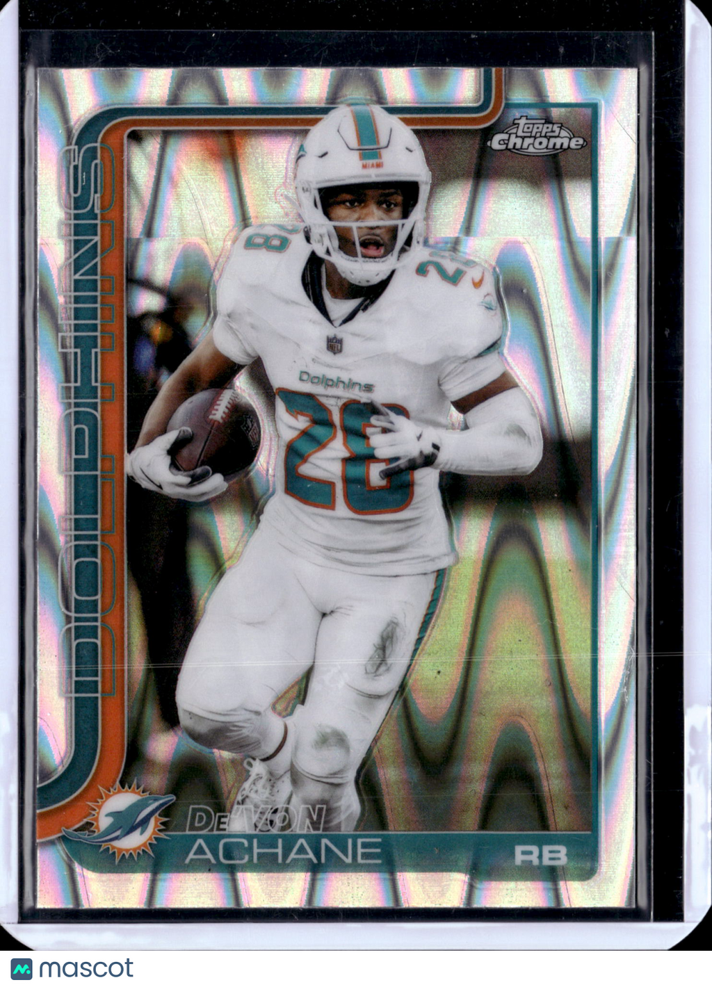 2025 Topps Chrome Football De'Von Achane #188 RayWave