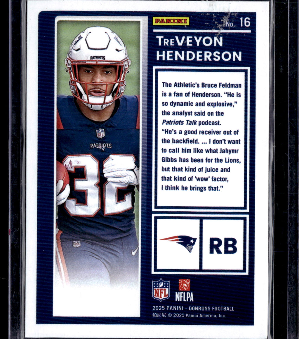 2025 Topps Chrome Football TreVeyon Henderson #16 Mosaic