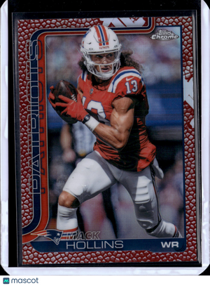 2025 Topps Chrome Football Mack Hollins #206 Red Lava Refractor