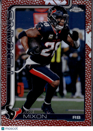 2025 Topps Chrome Football Joe Mixon #120 Red Prizm