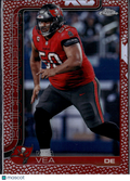 2025 Topps Chrome Football Vita Vea #286 Red Football Skin Refractor