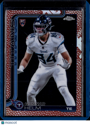 2025 Topps Chrome Football Gunnar Helm #305 Football Texture RC
