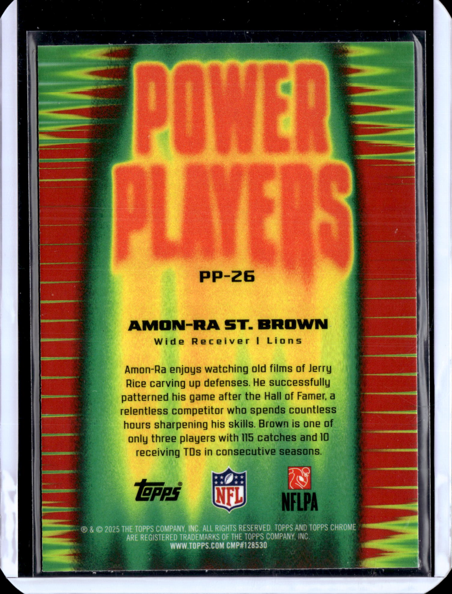 2025 Topps Chrome Football Amon-Ra St. Brown #PP-26