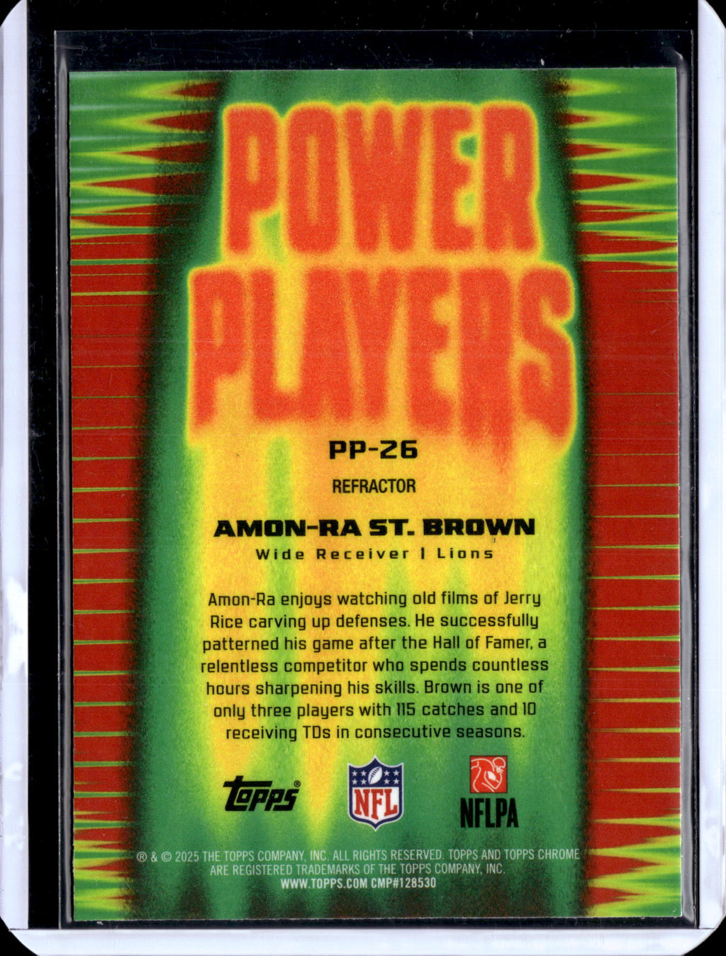 2025 Topps Chrome Football Amon-Ra St. Brown #PP-26 Refractor
