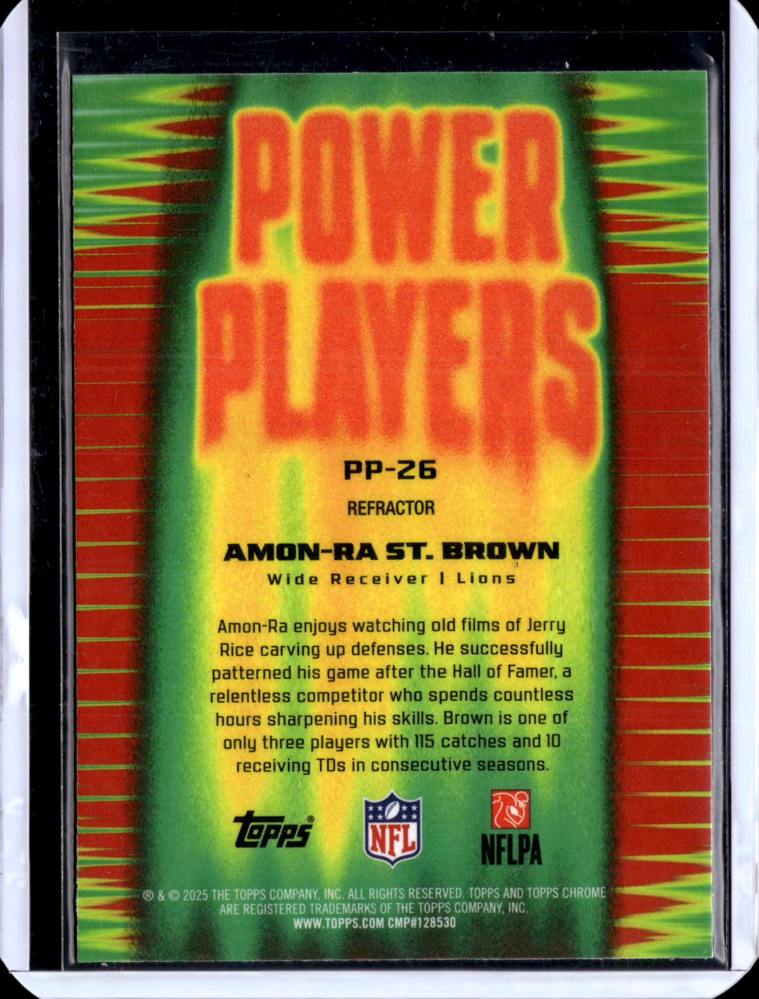 2025 Topps Chrome Football Amon-Ra St. Brown #PP-26 Refractor