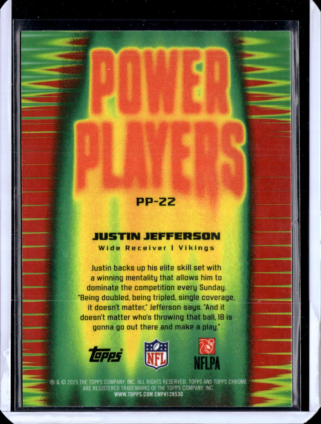 2025 Topps Chrome Football Justin Jefferson #PP-22