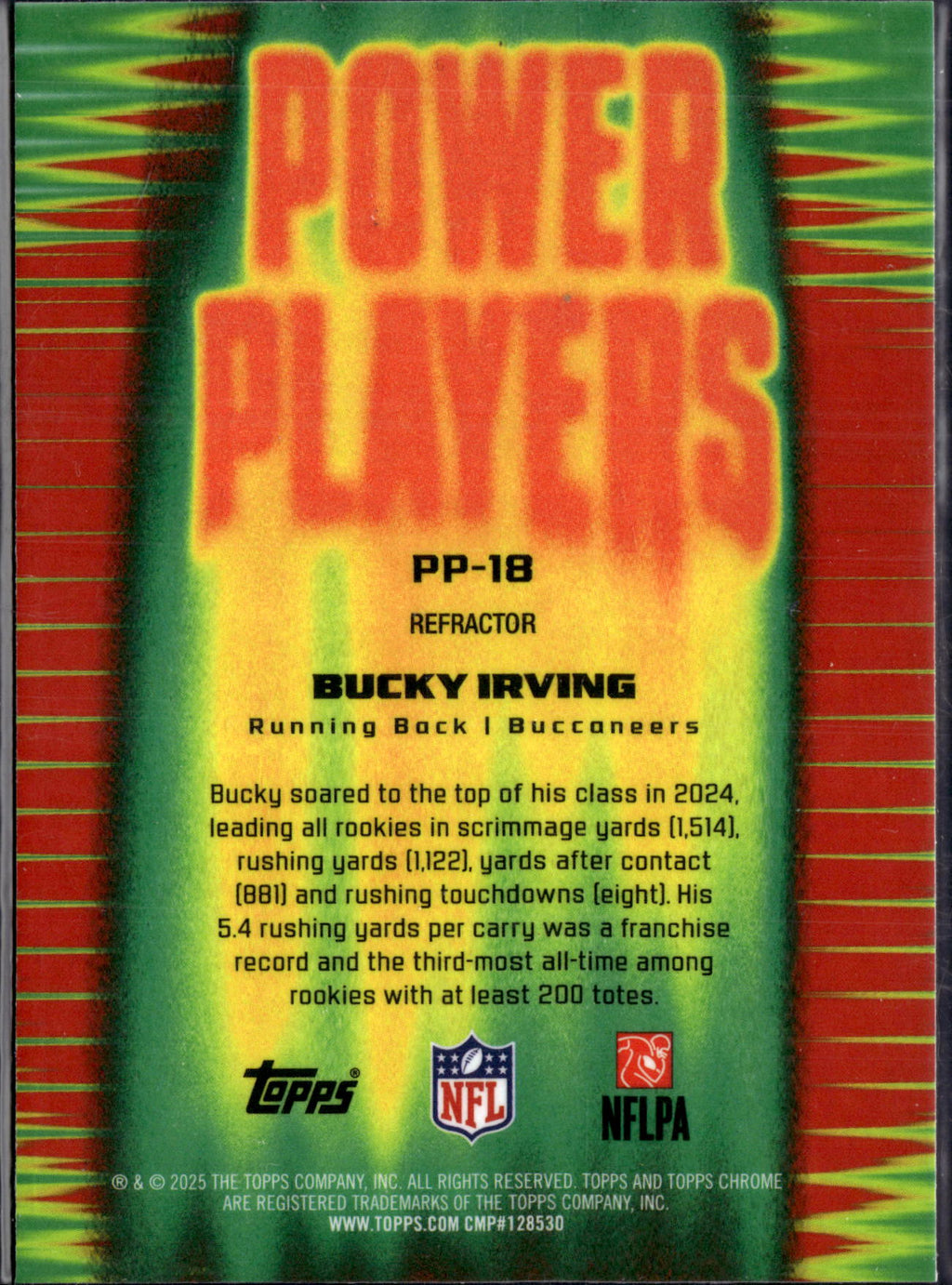 2025 Topps Chrome Football Bucky Irving #PP-18 Refractor