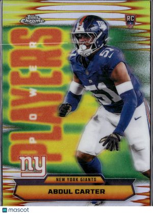 2025 Topps Chrome Football Abdul Carter #PP-40 Refractor RC
