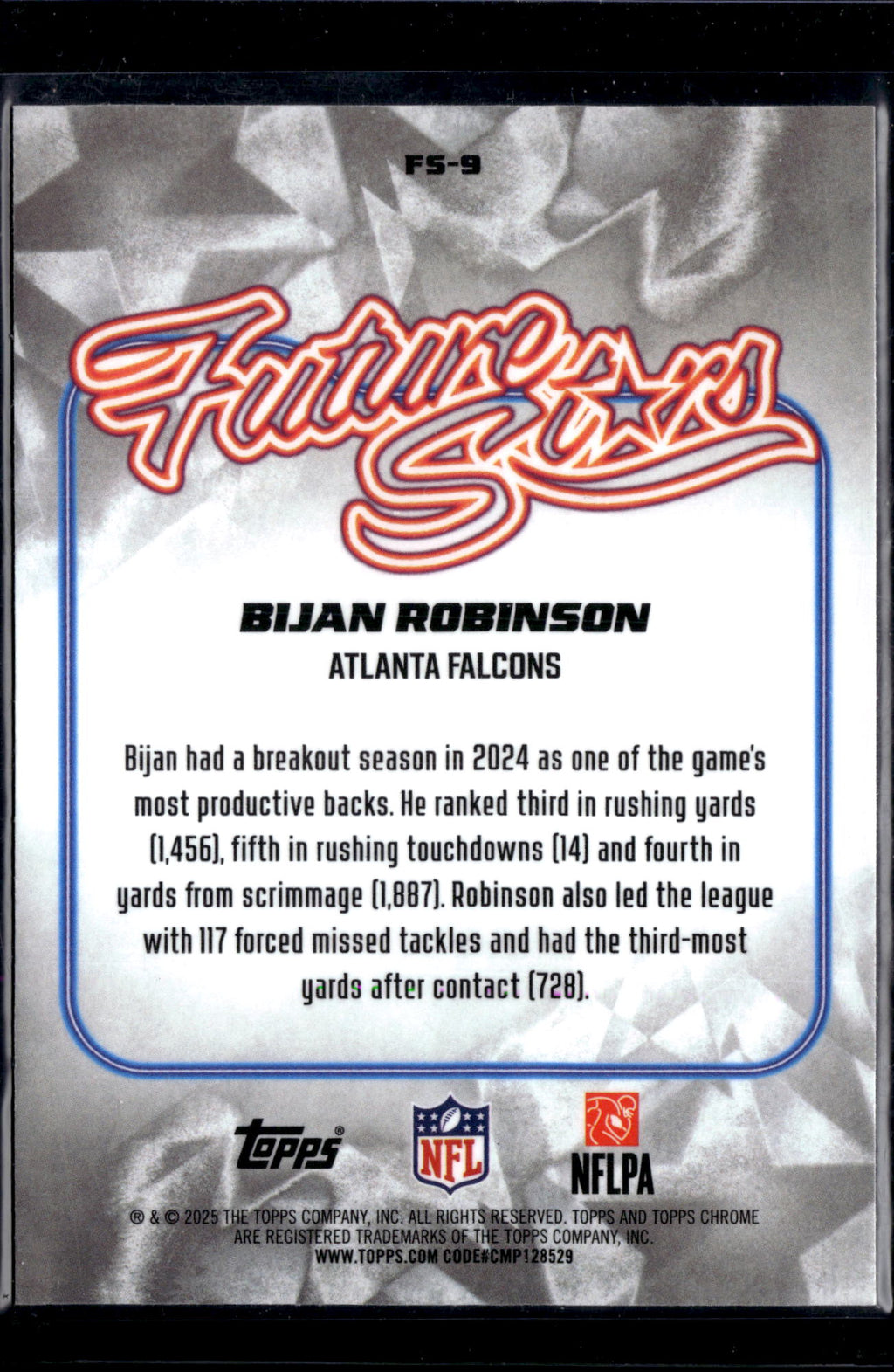 2025 Topps Chrome Football Bijan Robinson #FS-9