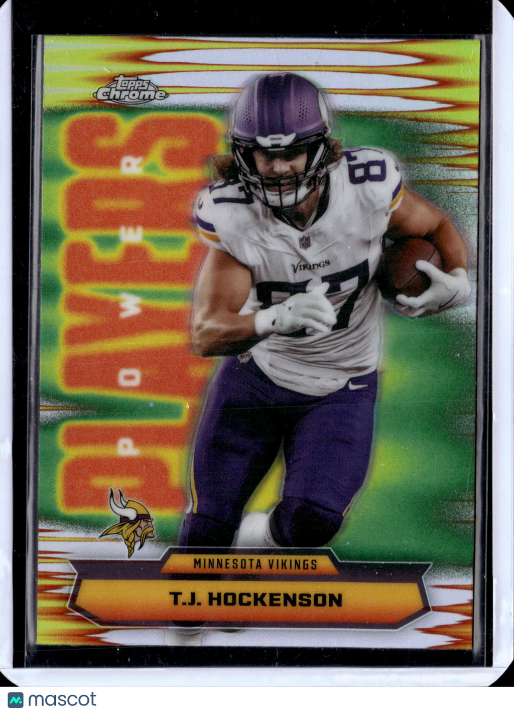 2025 Topps Chrome Football T.J. Hockenson #PP-36 Refractor