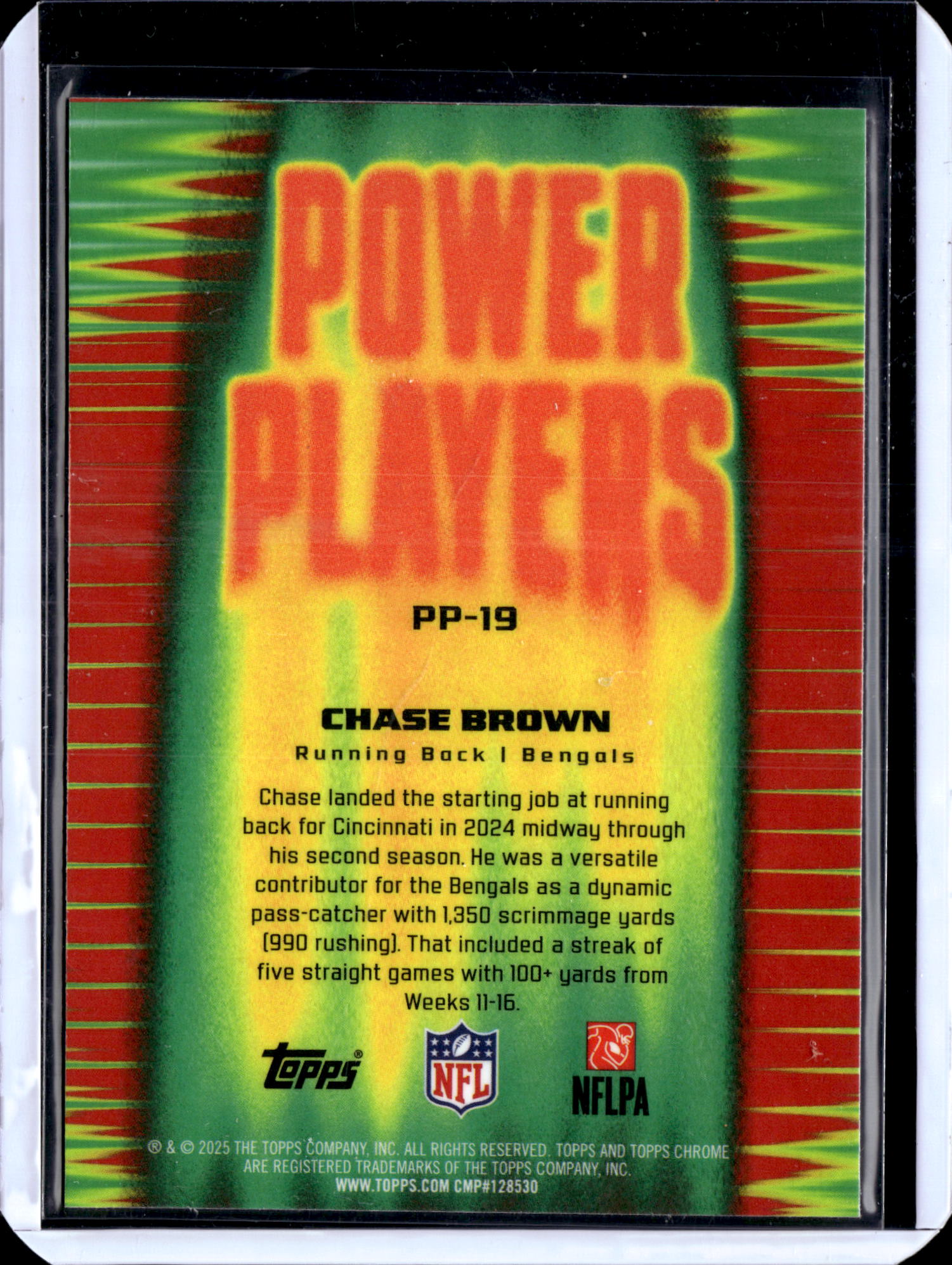 2025 Topps Chrome Football Chase Brown #PP-19