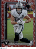 2025 Topps Chrome Football Brock Bowers #178 Red Football Texture