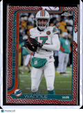 2025 Topps Chrome Football Jaylen Waddle #186 Red Lava Refractor