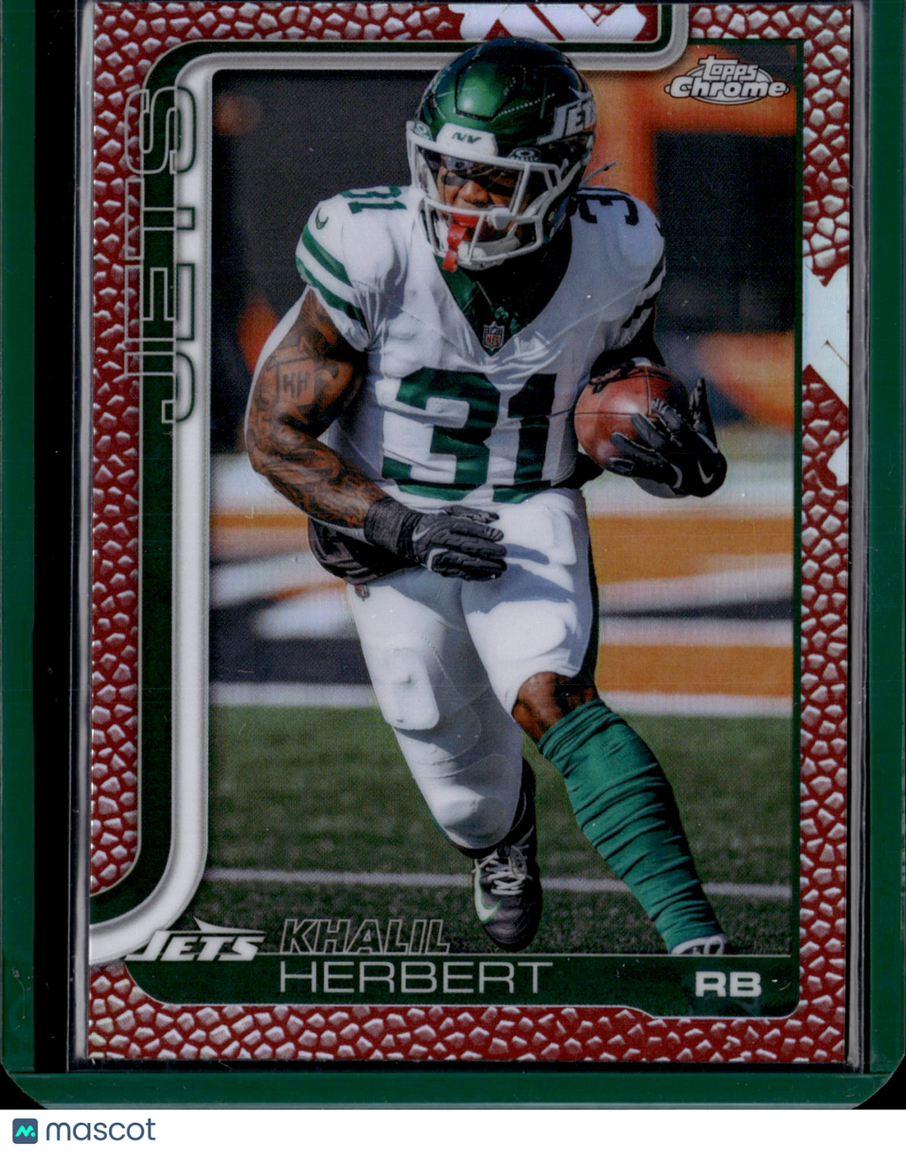 2025 Topps Chrome Football Khalil Herbert #131 Red Pebble
