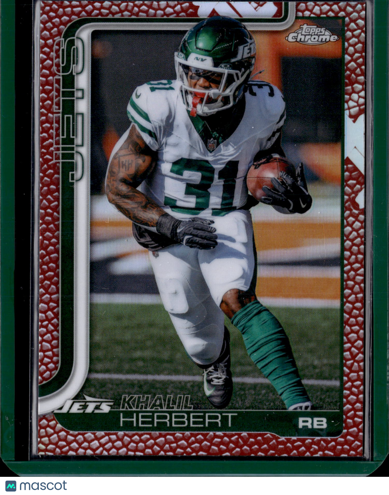 2025 Topps Chrome Football Khalil Herbert #131 Red Pebble