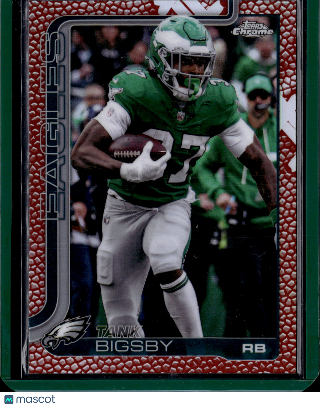 2025 Topps Chrome Football Tank Bigsby #143 Red Football Texture