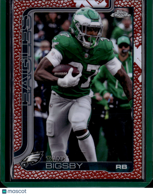 2025 Topps Chrome Football Tank Bigsby #143 Red Football Texture