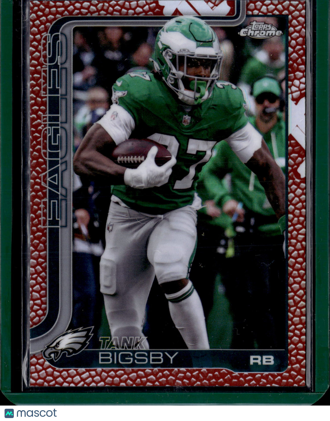 2025 Topps Chrome Football Tank Bigsby #143 Red Football Texture